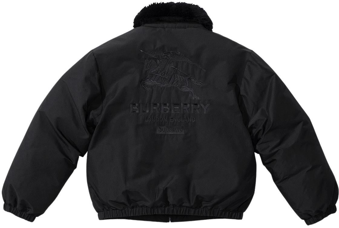 Supreme®/Burberry®Shearling Collar Down Puffer Jacket view 12